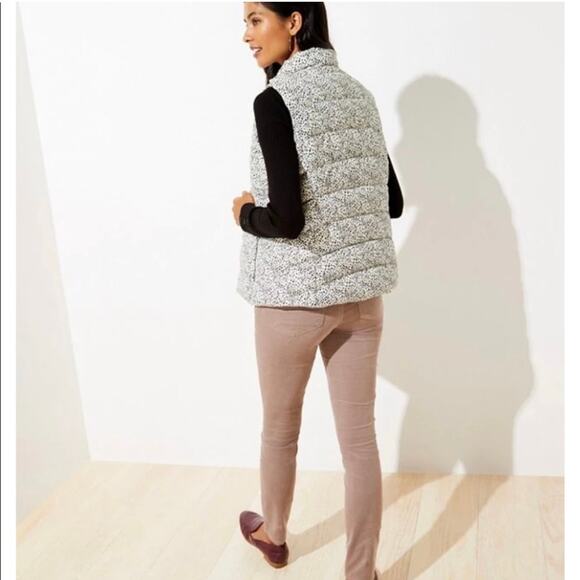 LOFT WOMEN VEST ANIMAL PRINT MULTICOLOR FULL ZIP WITH ZIP POCKETS small - Picture 3 of 10